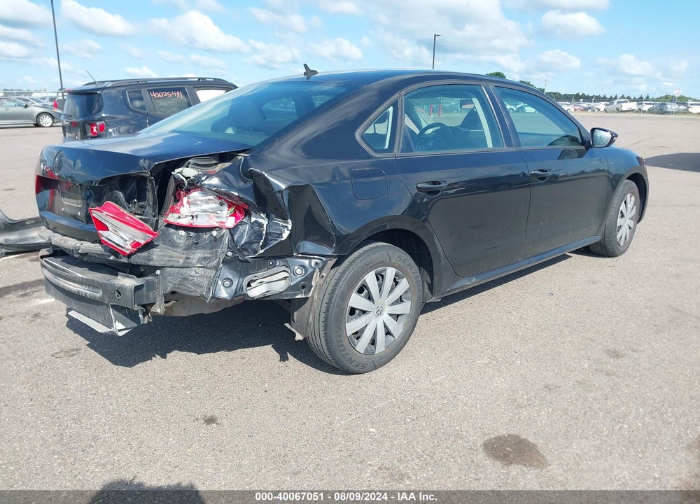 2012 VOLKSWAGEN PASSAT 2.5L S VIN: 1VWAP7A39CC073062