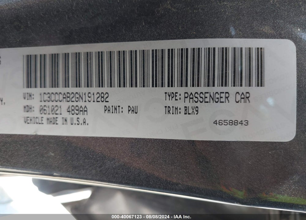 2016 CHRYSLER 200 LIMITED PLATINUM VIN: 1C3CCCAB2GN191282