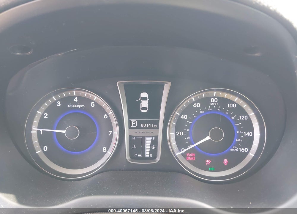 2013 HYUNDAI AZERA VIN: KMHFH4JG8DA318532