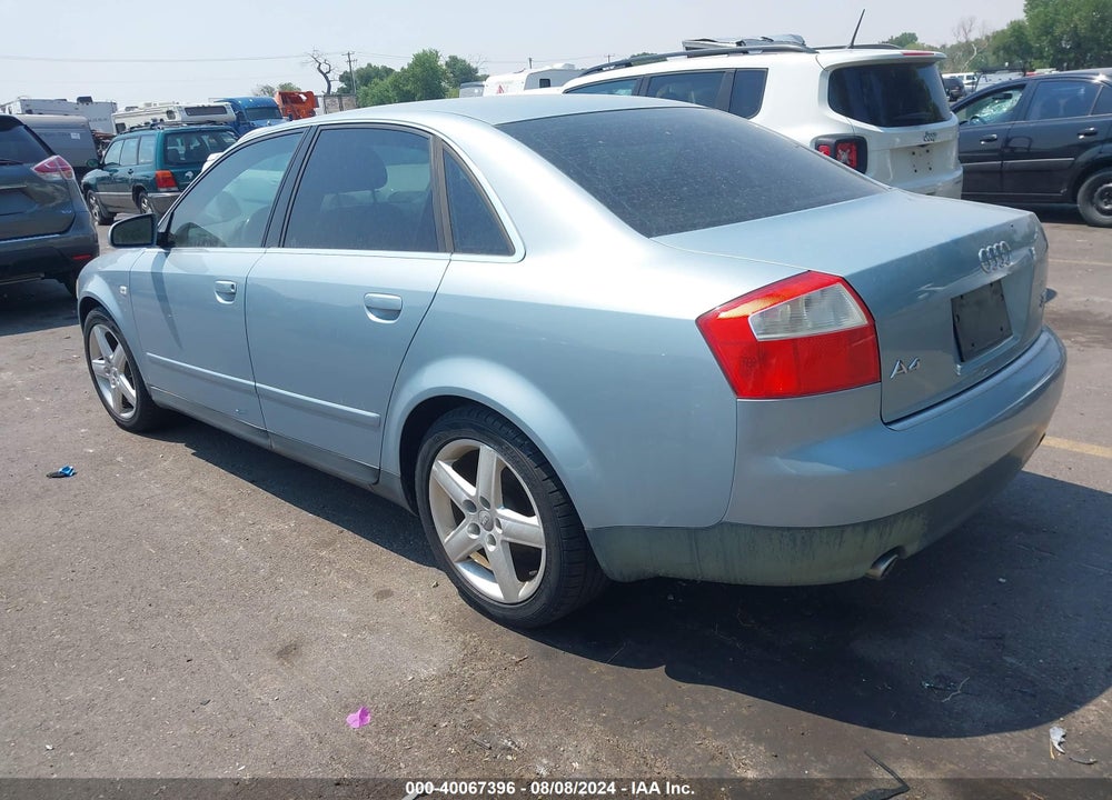 2003 AUDI A4 3.0 VIN: WAULT68E33A239688