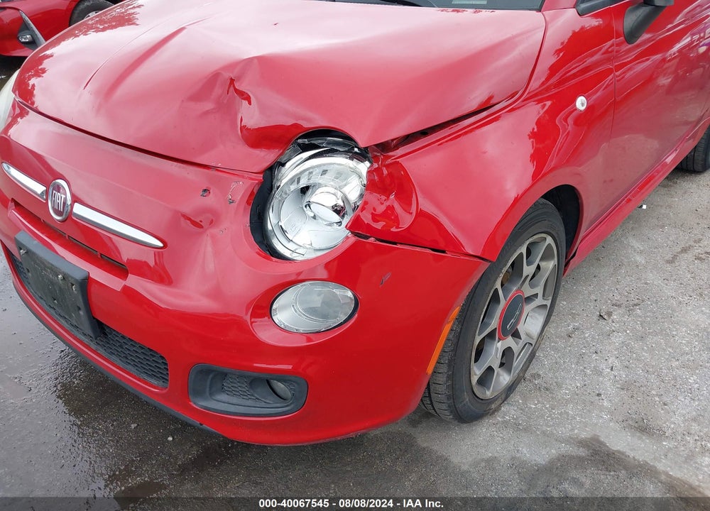 2012 FIAT 500 SPORT VIN: 3C3CFFBR8CT386124