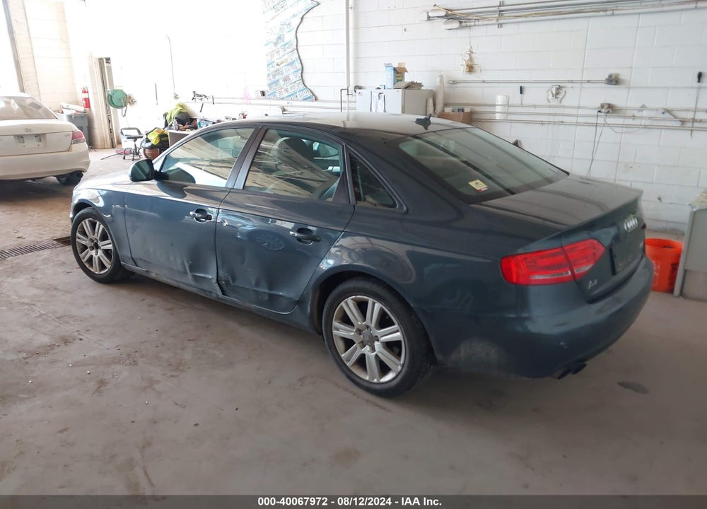 2009 AUDI A4 2.0T QUATTRO VIN: WAULF78K79N066455