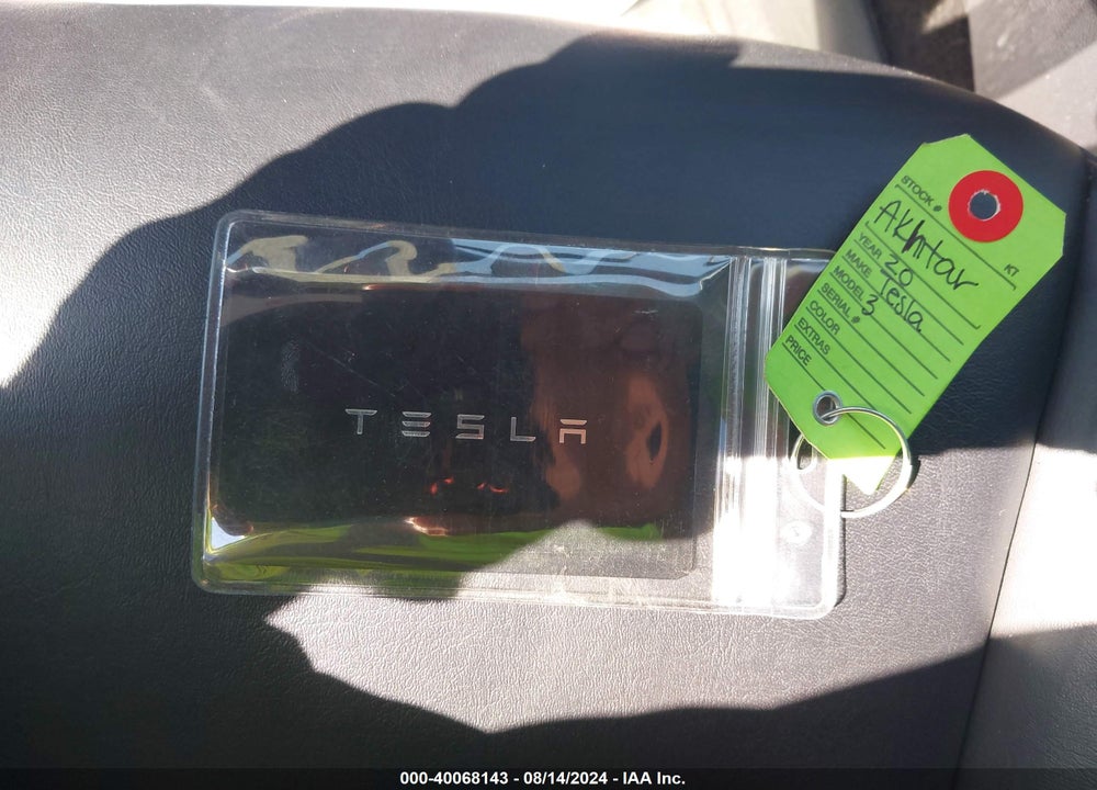2020 TESLA MODEL 3 STANDARD RANGE PLUS REAR-WHEEL DRIVE/STANDARD RANGE REAR-WHEEL DRIVE VIN: 5YJ3E1EA4LF598038