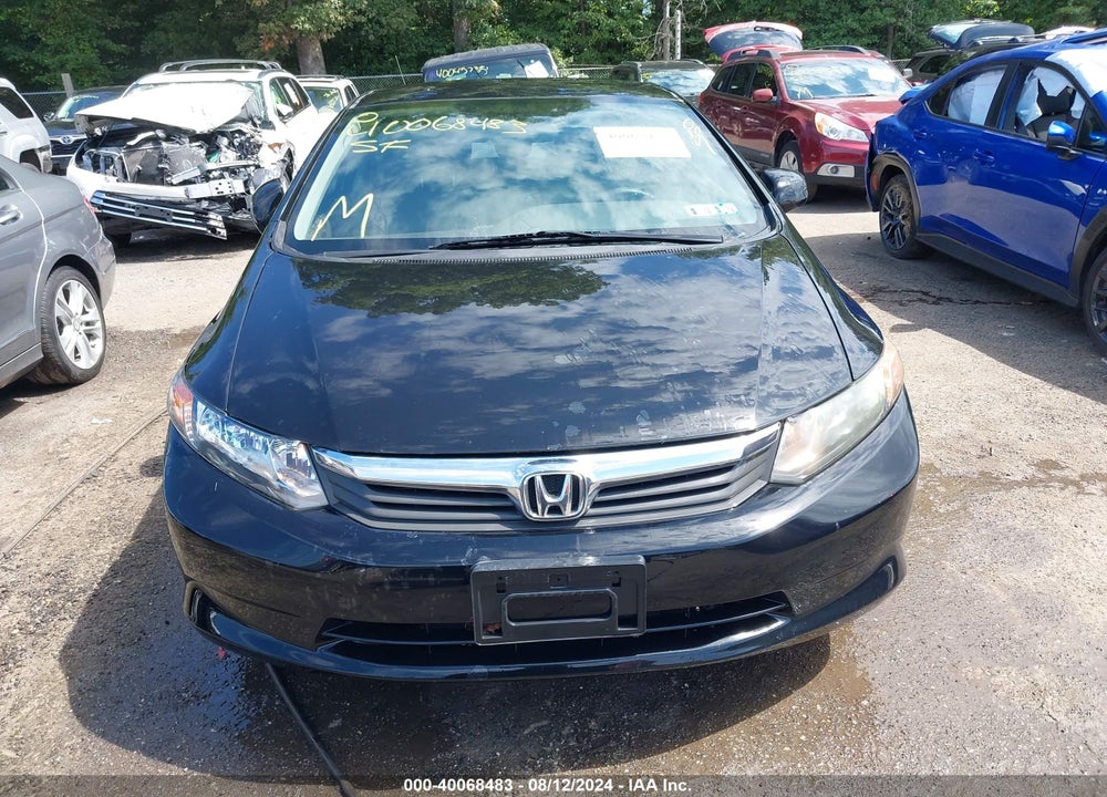 2012 HONDA CIVIC LX VIN: 19XFB2F57CE374068
