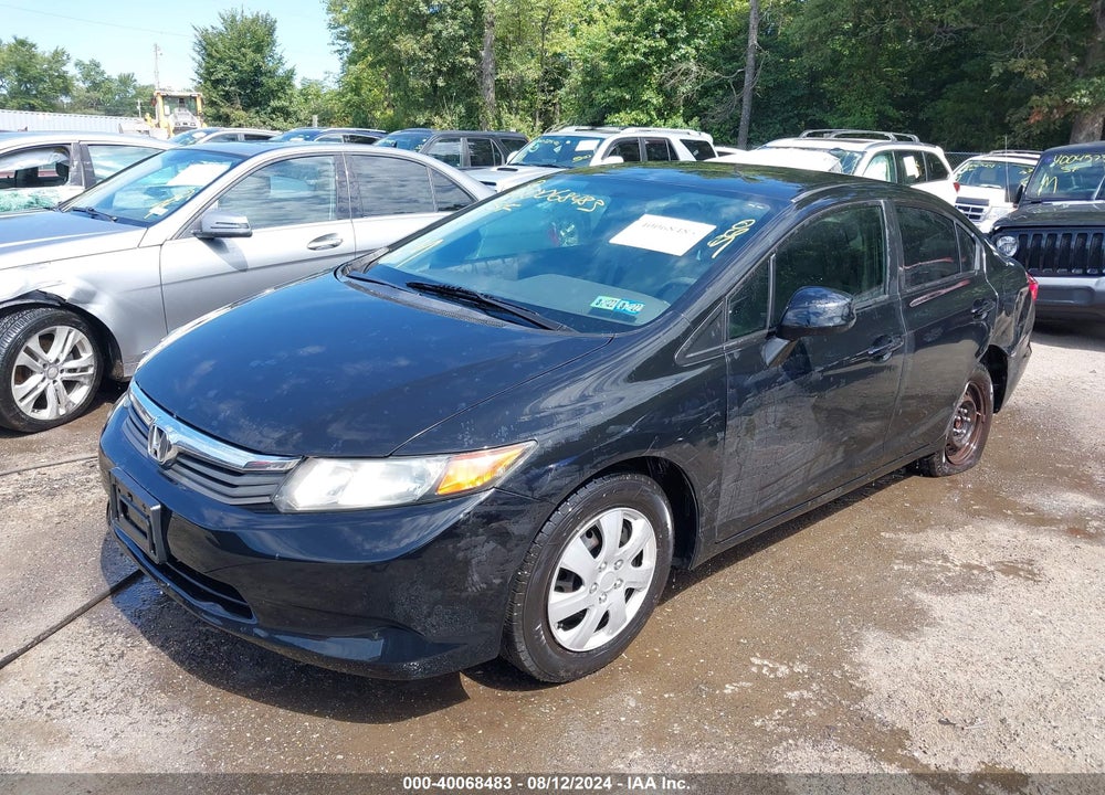2012 HONDA CIVIC LX VIN: 19XFB2F57CE374068
