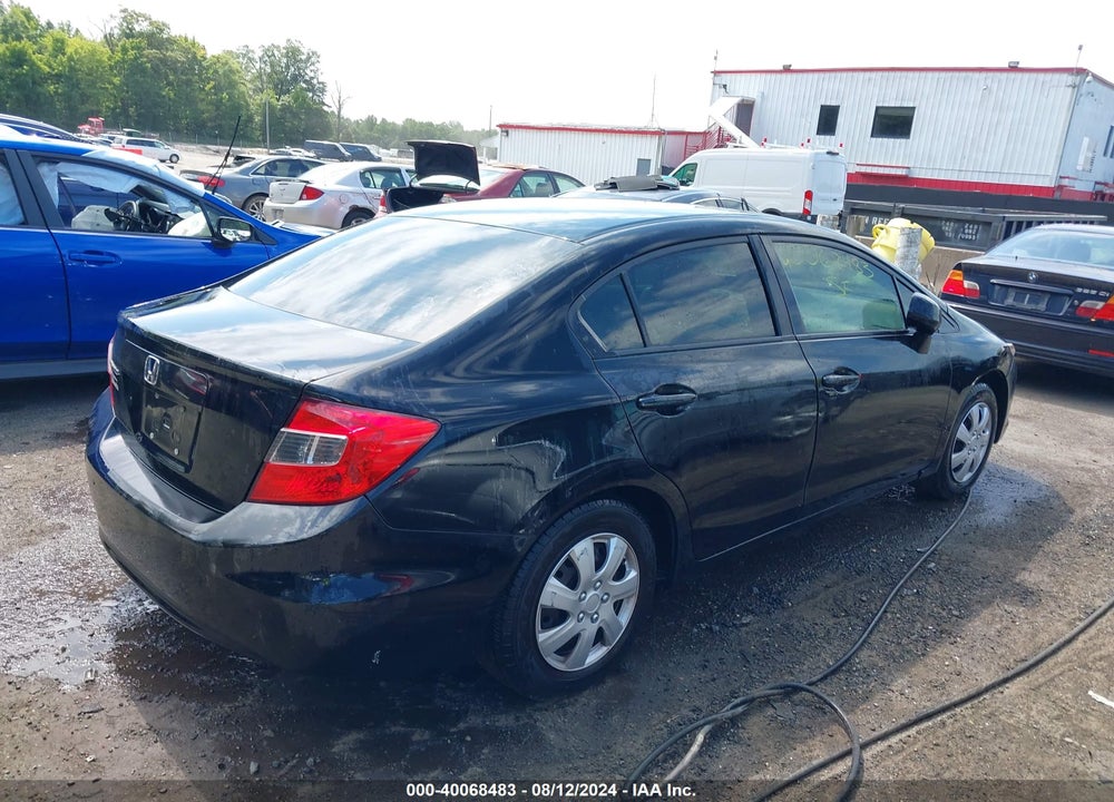 2012 HONDA CIVIC LX VIN: 19XFB2F57CE374068