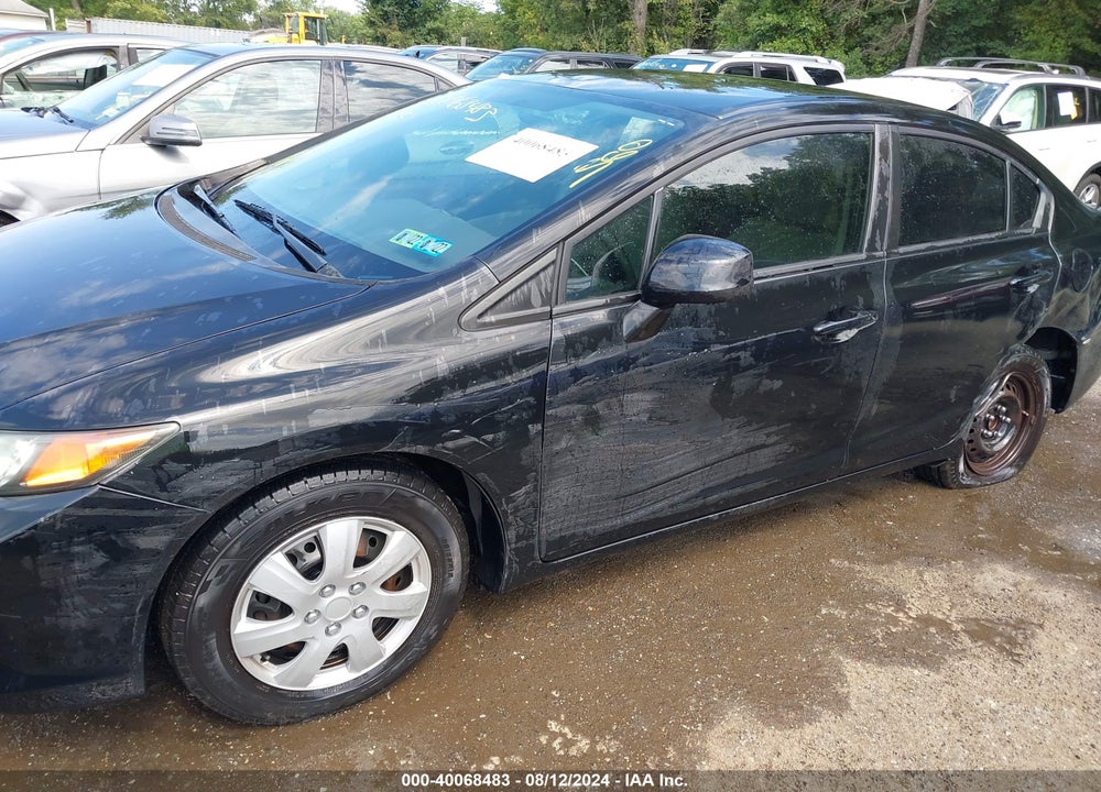 2012 HONDA CIVIC LX VIN: 19XFB2F57CE374068
