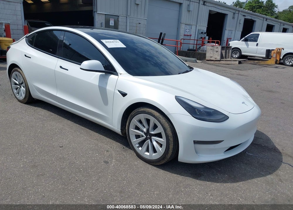 2022 TESLA MODEL 3 LONG RANGE DUAL MOTOR ALL-WHEEL DRIVE VIN: 5YJ3E1EB7NF181573