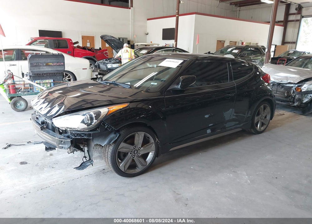 2014 HYUNDAI VELOSTER TURBO W/BLACK VIN: KMHTC6AEXEU207363