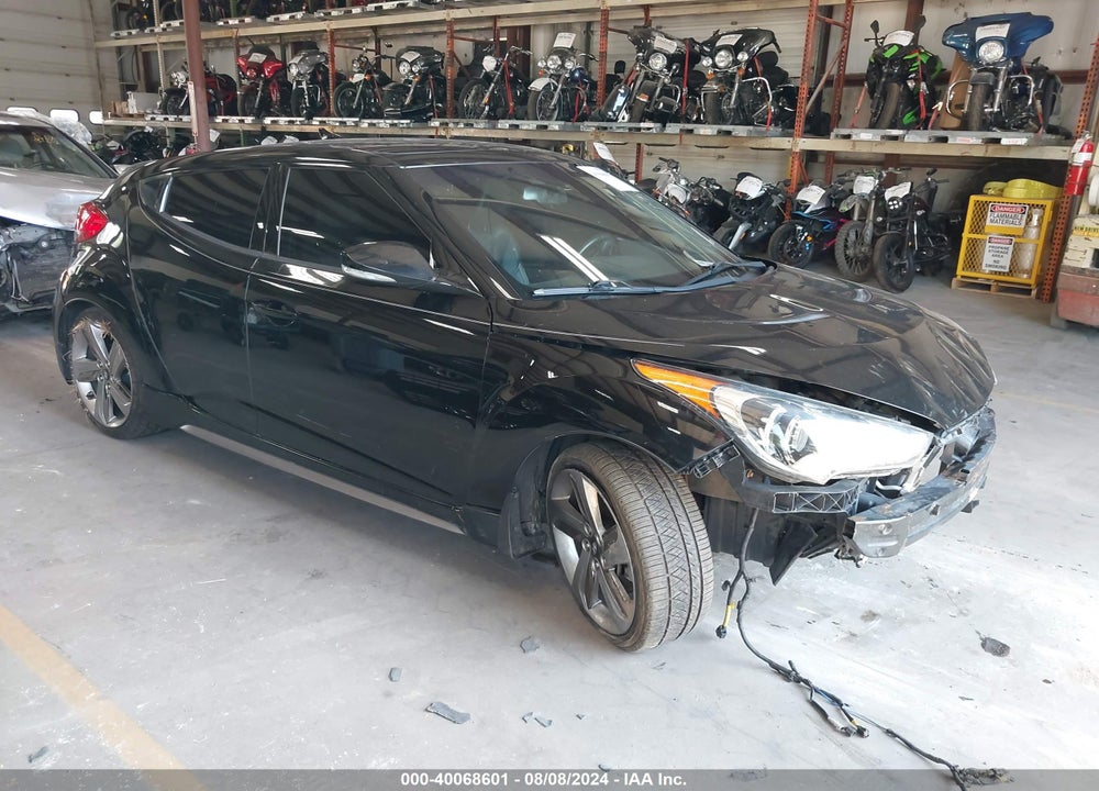2014 HYUNDAI VELOSTER TURBO W/BLACK VIN: KMHTC6AEXEU207363