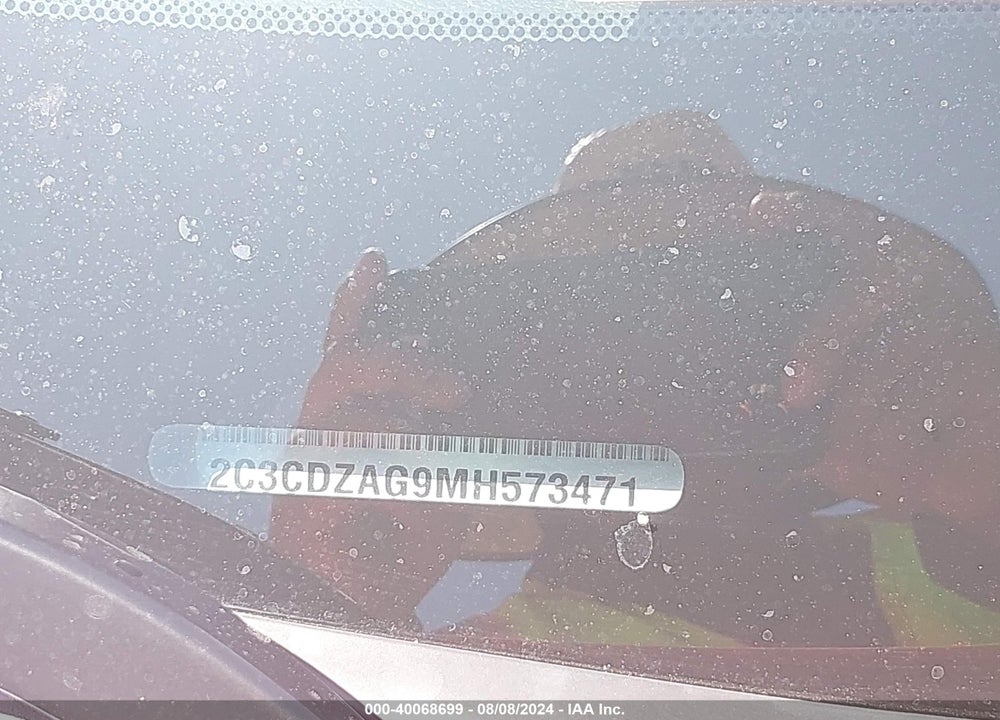 2021 DODGE CHALLENGER SXT VIN: 2C3CDZAG9MH573471
