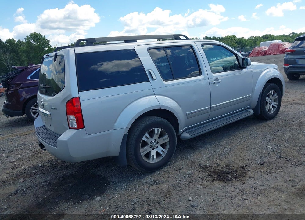 2012 NISSAN PATHFINDER SILVER VIN: 5N1AR1NB7CC606324