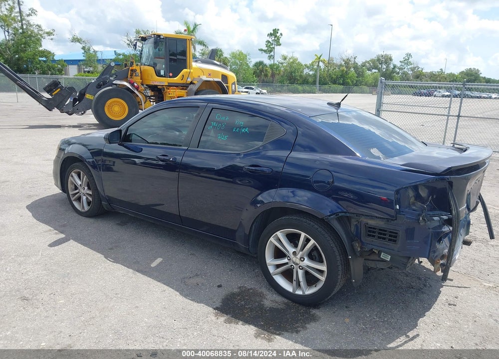 2013 DODGE AVENGER SXT VIN: 1C3CDZCB9DN582342