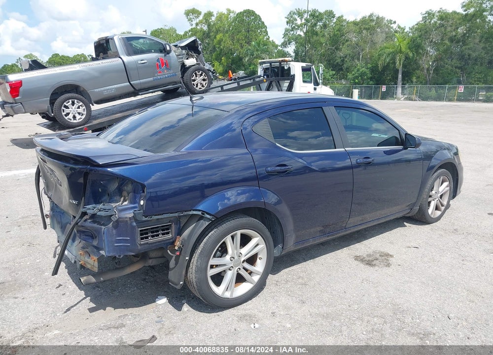 2013 DODGE AVENGER SXT VIN: 1C3CDZCB9DN582342