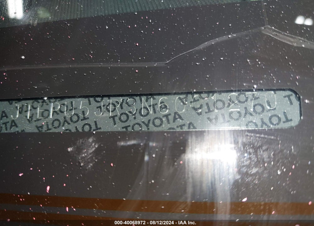 2022 TOYOTA 4RUNNER VIN: JTEPU5JR3N6001270
