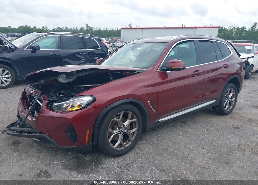 2022 BMW X3 SDRIVE30I VIN: 5UX43DP00N9N25745