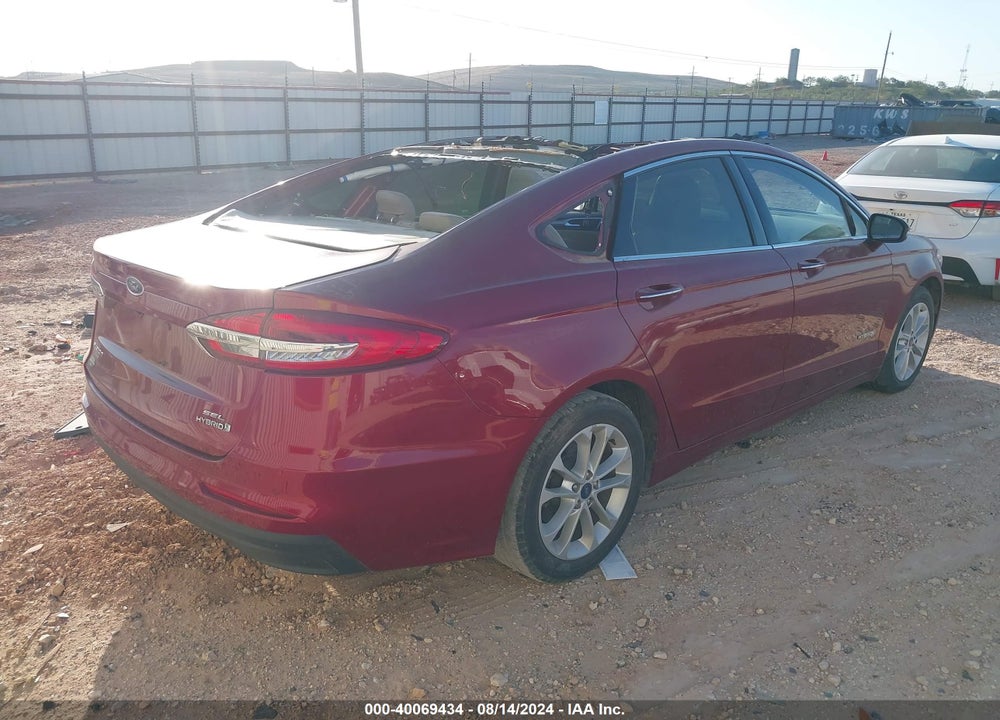 2019 FORD FUSION HYBRID SEL VIN: 3FA6P0MU6KR235952