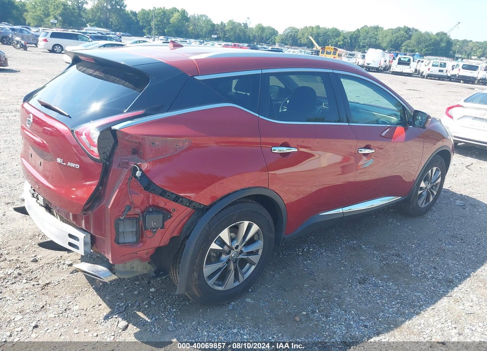 2015 NISSAN MURANO SL VIN: 5N1AZ2MH1FN224049