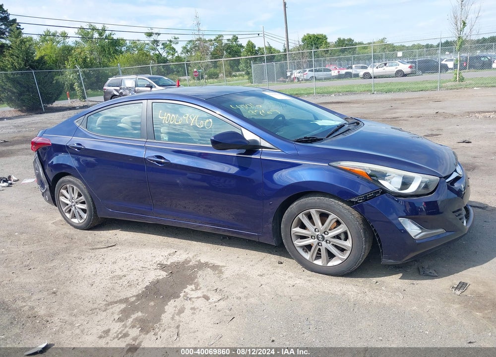 2014 HYUNDAI ELANTRA SE VIN: 5NPDH4AE7EH476896