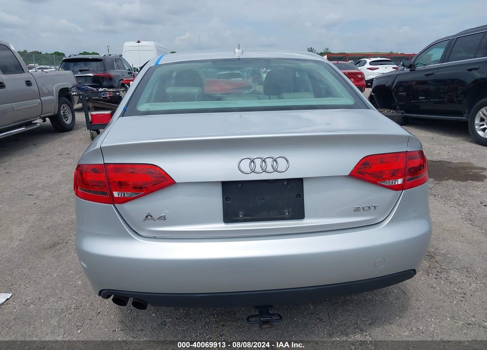 2010 AUDI A4 2.0T PREMIUM VIN: WAUAFAFL6AN047299