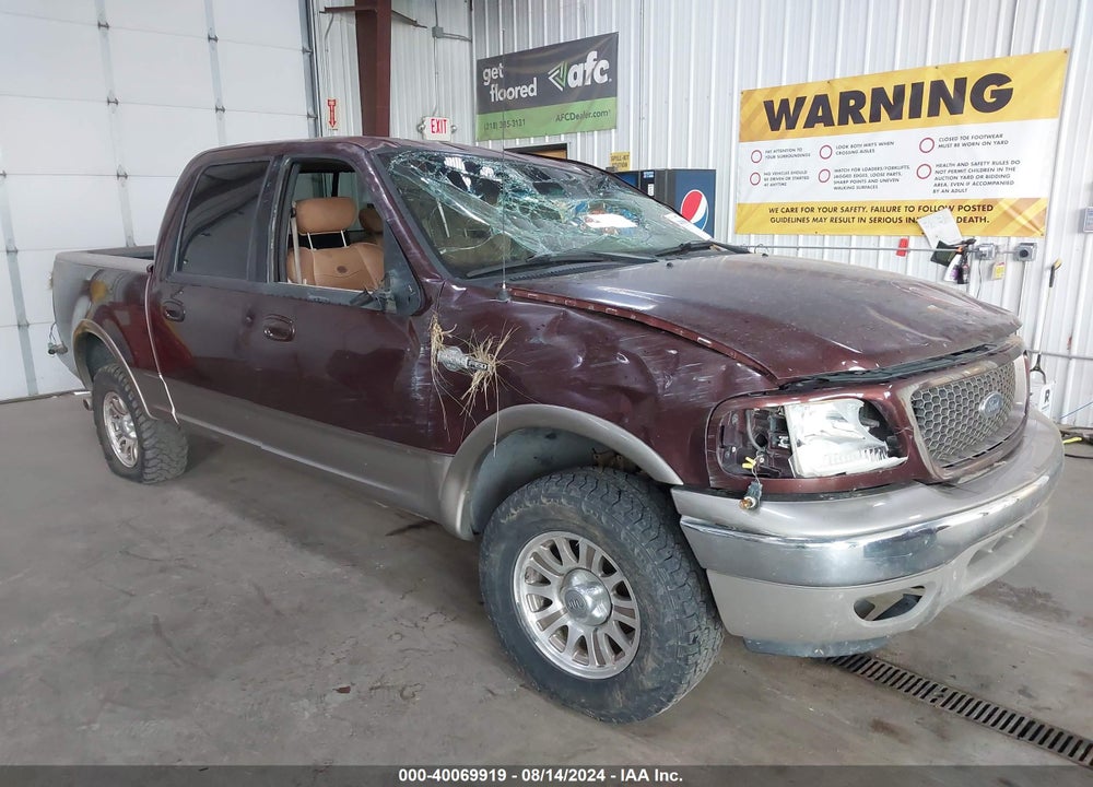 2001 FORD F-150 KING RANCH EDITION/LARIAT/XLT VIN: 1FTRW08L51KB52429