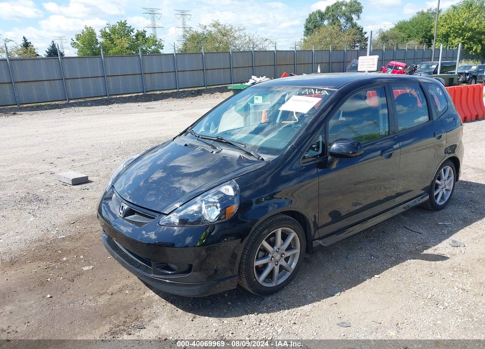 2008 HONDA FIT SPORT VIN: JHMGD37668S009167