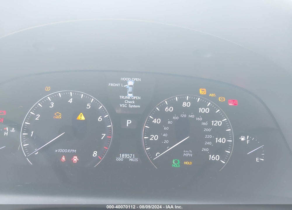 2007 LEXUS LS 460 VIN: JTHBL46FX75012834