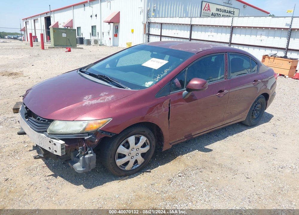2012 HONDA CIVIC LX VIN: 2HGFB2F58CH562524