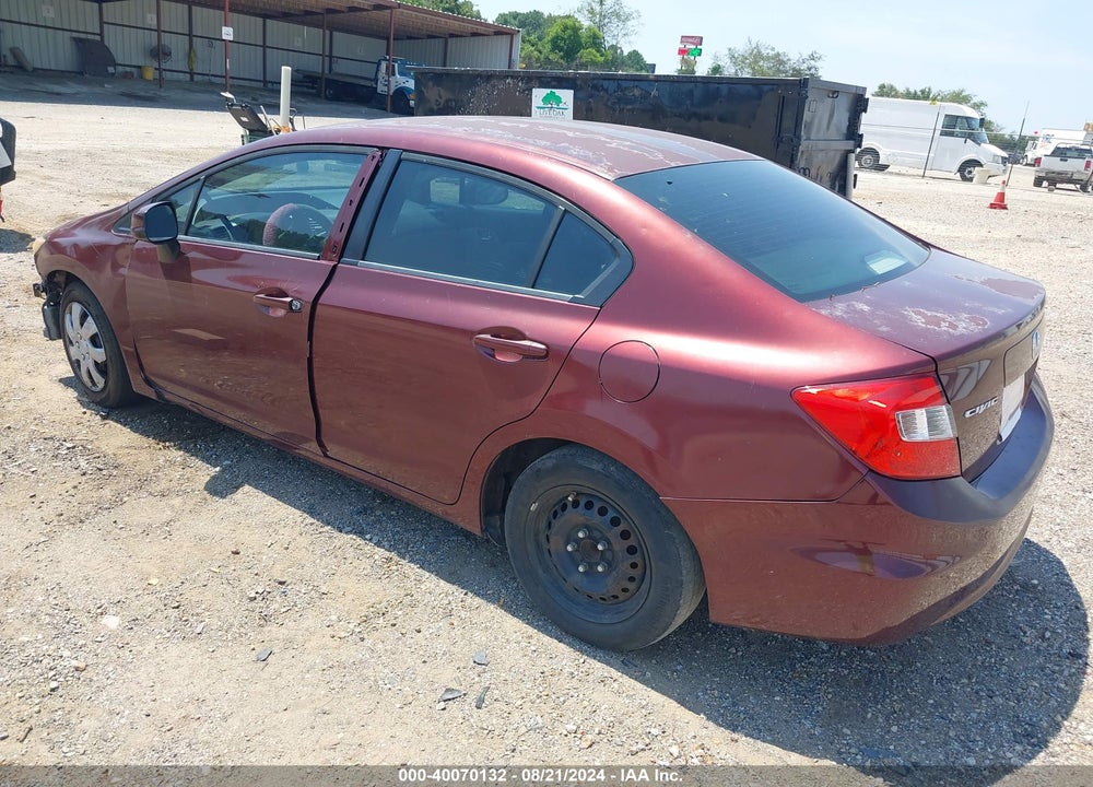 2012 HONDA CIVIC LX VIN: 2HGFB2F58CH562524