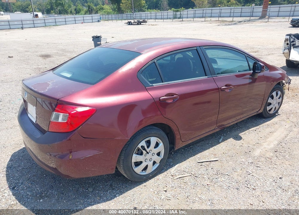 2012 HONDA CIVIC LX VIN: 2HGFB2F58CH562524