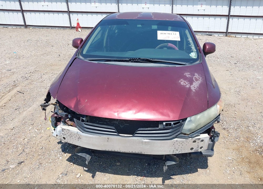 2012 HONDA CIVIC LX VIN: 2HGFB2F58CH562524