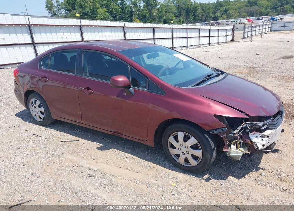 2012 HONDA CIVIC LX VIN: 2HGFB2F58CH562524
