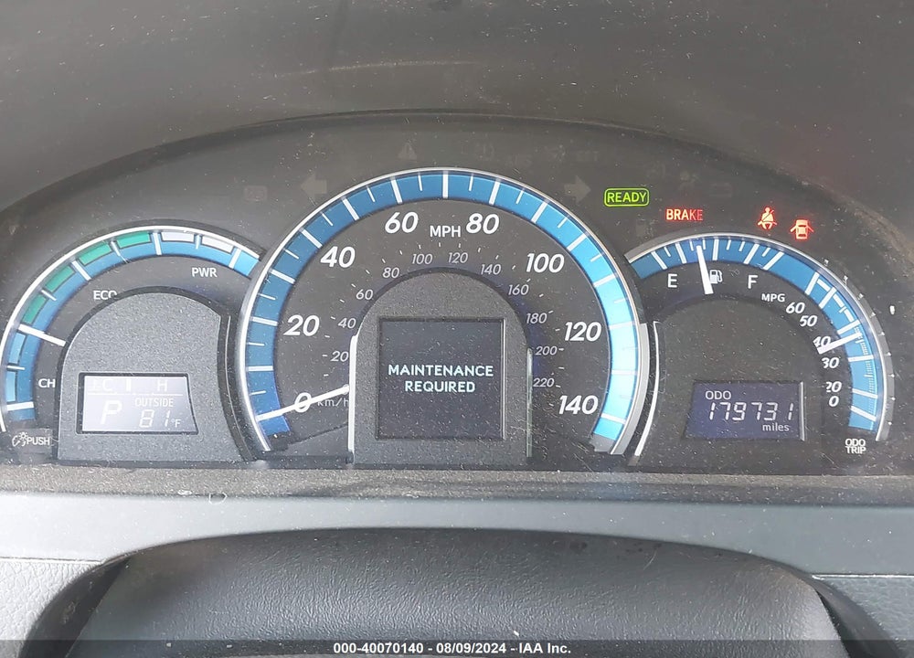2014 TOYOTA CAMRY HYBRID XLE VIN: 4T1BD1FK2EU124696
