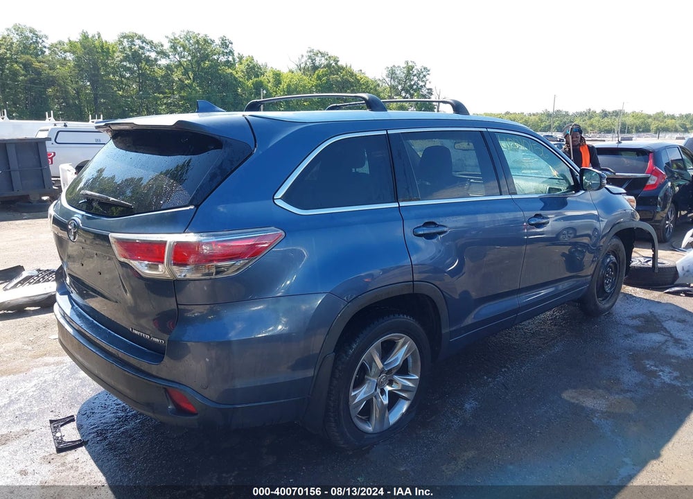 2014 TOYOTA HIGHLANDER LIMITED V6 VIN: 5TDDKRFH4ES005932
