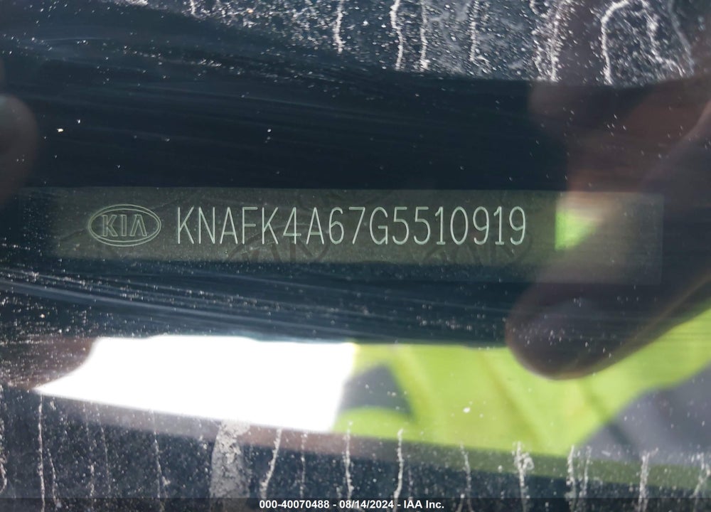 2016 KIA FORTE LX VIN: KNAFK4A67G5510919