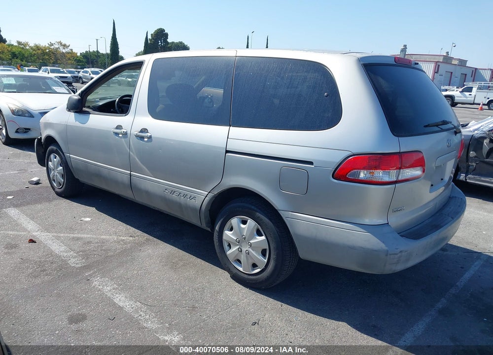 2001 TOYOTA SIENNA CE VIN: 4T3ZF19C91U378582