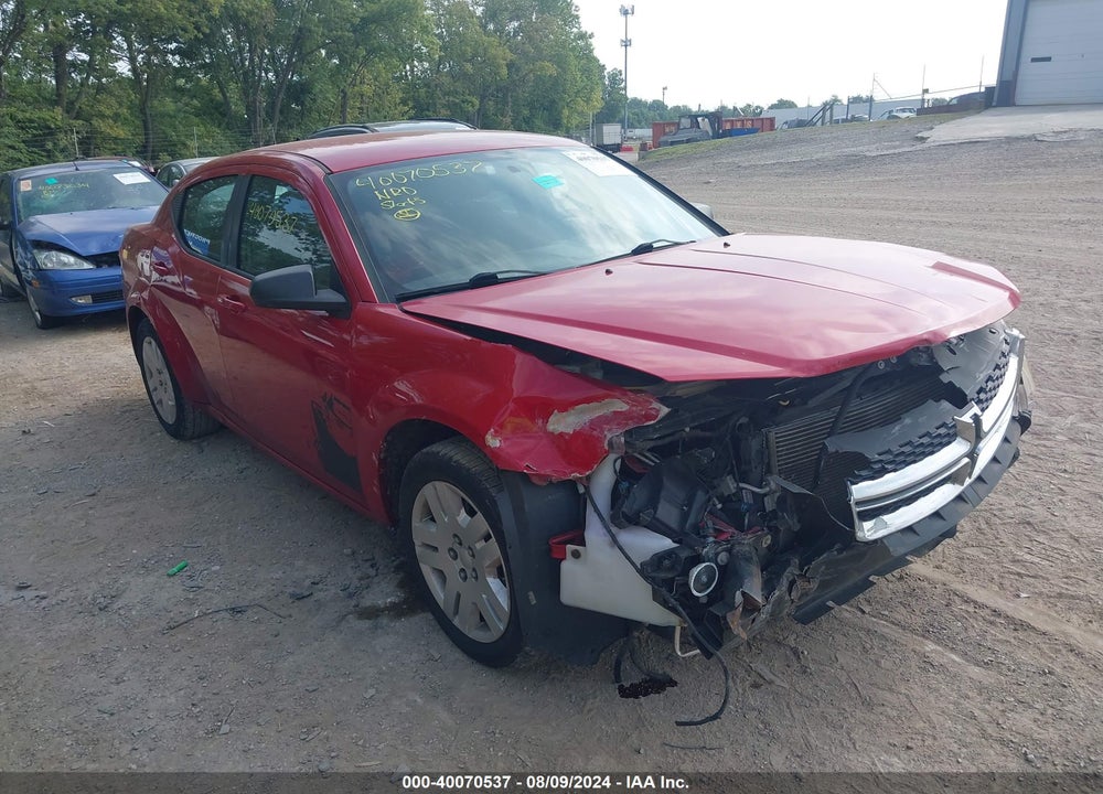 2013 DODGE AVENGER SE VIN: 1C3CDZAB6DN615719