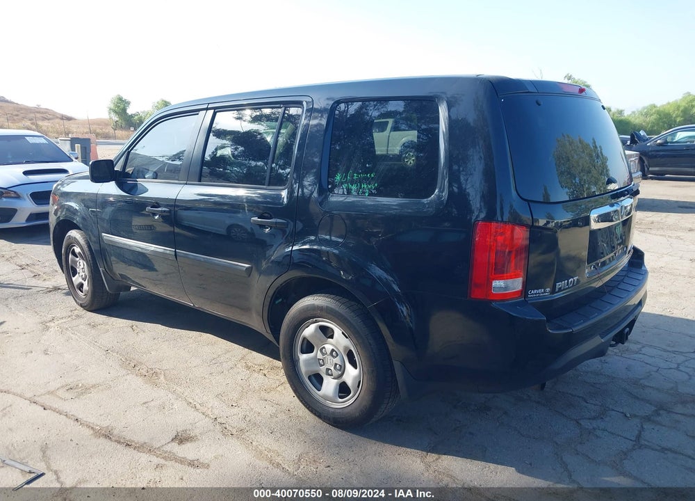 2013 HONDA PILOT LX VIN: 5FNYF4H25DB020962