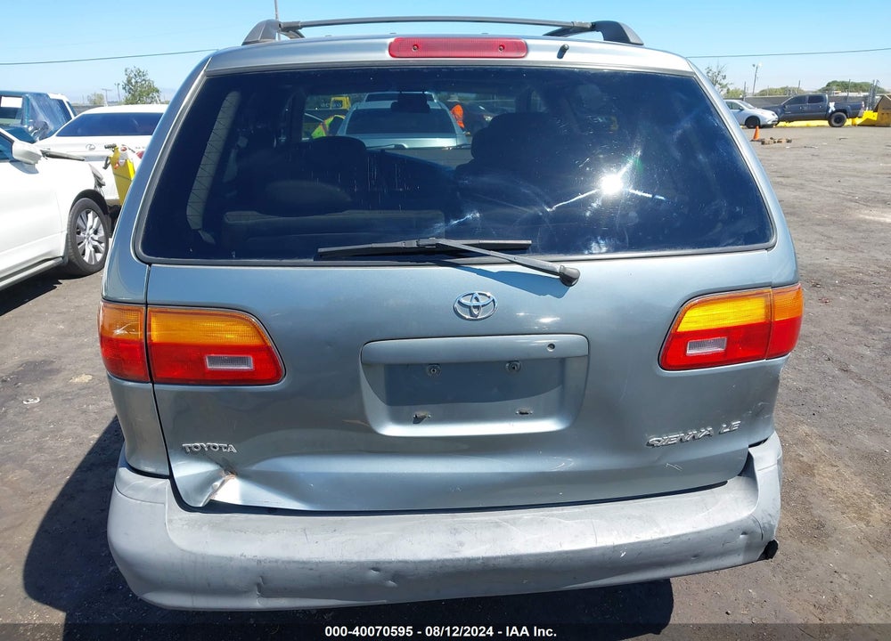 2000 TOYOTA SIENNA LE VIN: 4T3ZF13C1YU283971
