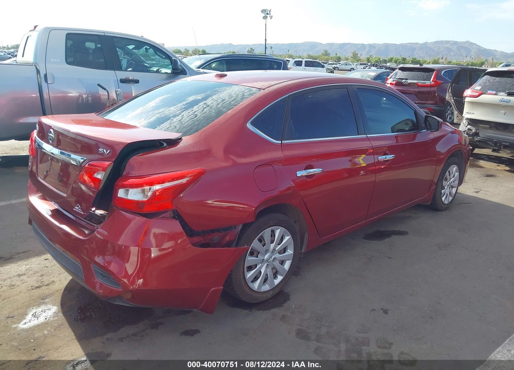 2016 NISSAN SENTRA SV VIN: 3N1AB7AP5GL666385