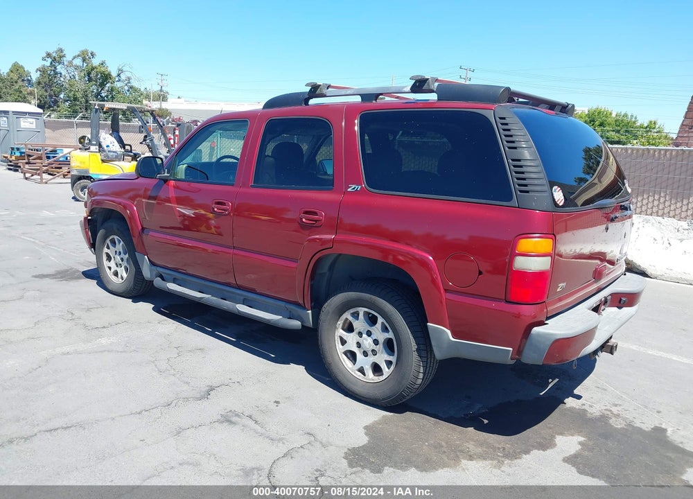 2003 CHEVROLET TAHOE Z71 VIN: 1GNEK13Z03R206975