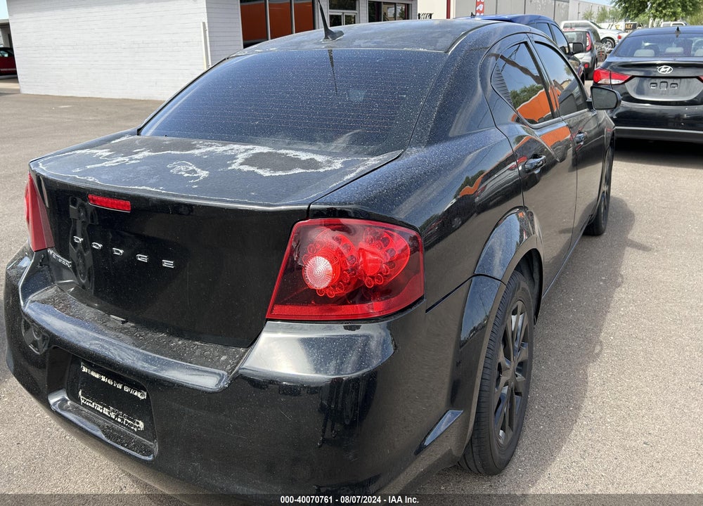 2012 DODGE AVENGER SE VIN: 1C3CDZAB9CN227690