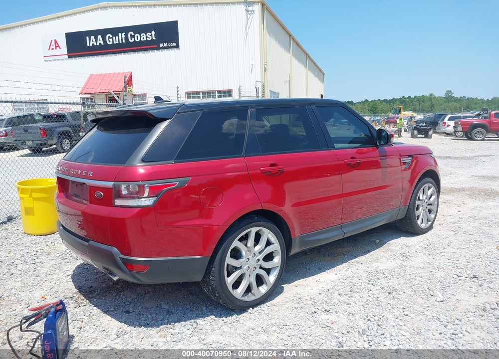 2016 LAND ROVER RANGE ROVER SPORT VIN: SALWR2KF5GA648377