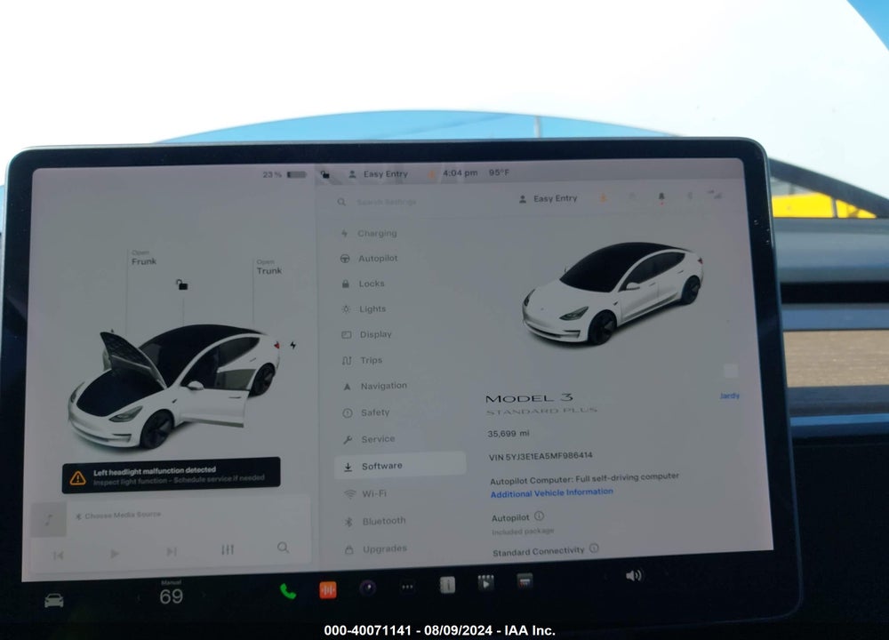 2021 TESLA MODEL 3 STANDARD RANGE PLUS REAR-WHEEL DRIVE VIN: 5YJ3E1EA5MF986414