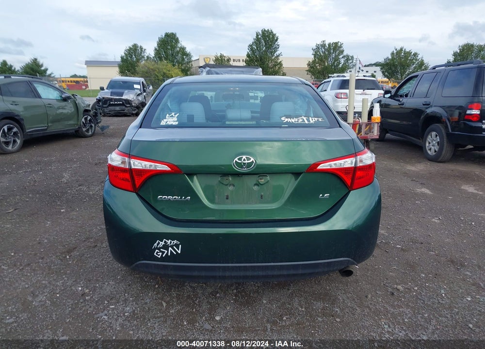 2015 TOYOTA COROLLA LE VIN: 2T1BURHE6FC297145
