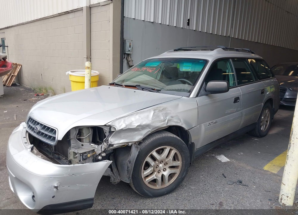 2004 SUBARU OUTBACK VIN: 4S3BH675547624217