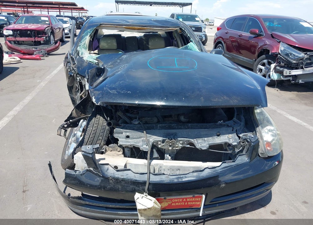 2003 INFINITI G35 BASE W/6 SPEED MANUAL/LUXURY/LUXURY LEATHER VIN: JNKCV51E63M000277