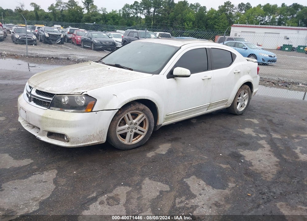 2013 DODGE AVENGER SXT VIN: 1C3CDZCG8DN663442