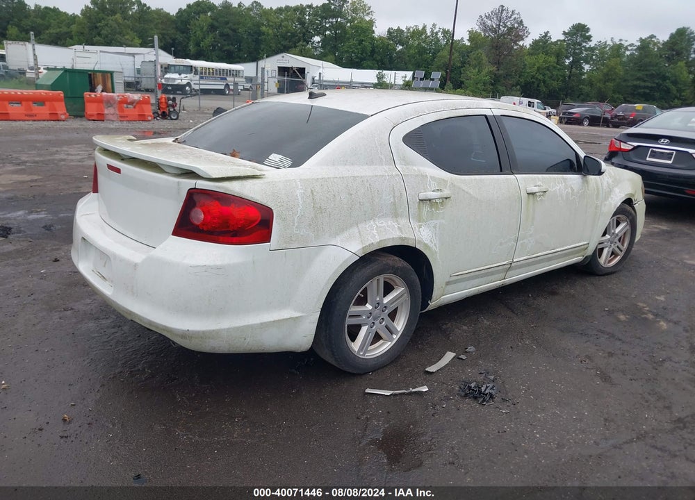 2013 DODGE AVENGER SXT VIN: 1C3CDZCG8DN663442