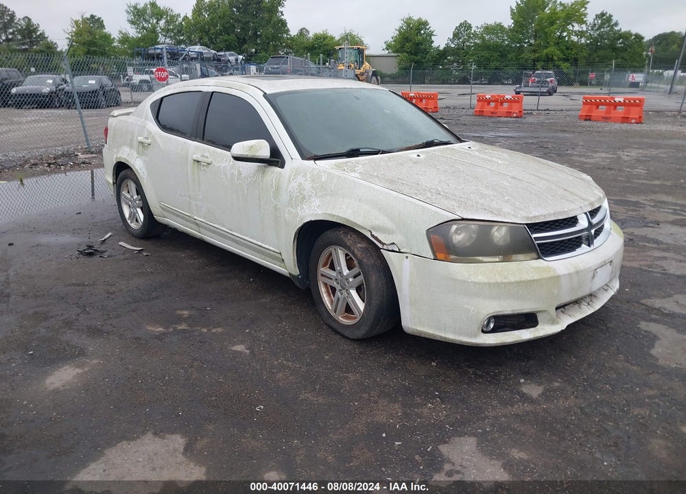 2013 DODGE AVENGER SXT VIN: 1C3CDZCG8DN663442